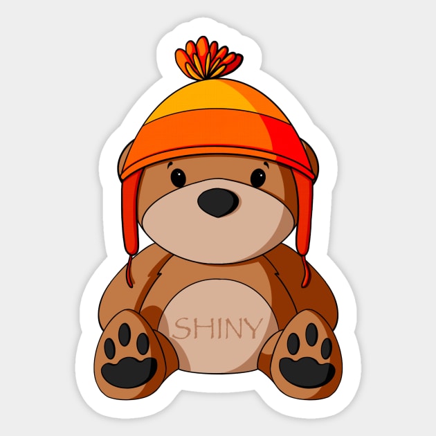 Shiny Teddy Bear Sticker by Alisha Ober Designs